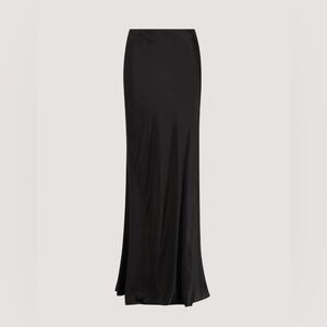 DISSH Black Satin Maxi Skirt